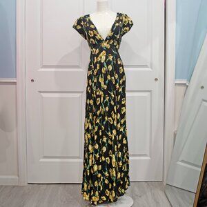 Free People Floral Cutout Maxi Dress